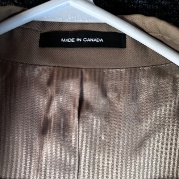 Calvin Klein Men Tan Wool Blend Blazer Suit Jacket Sport Coat Men's Size 44R - Picture 3 of 11